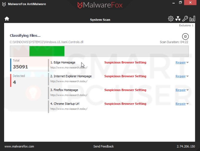 MovieSearch.today Detection MovieSearch.today Detection