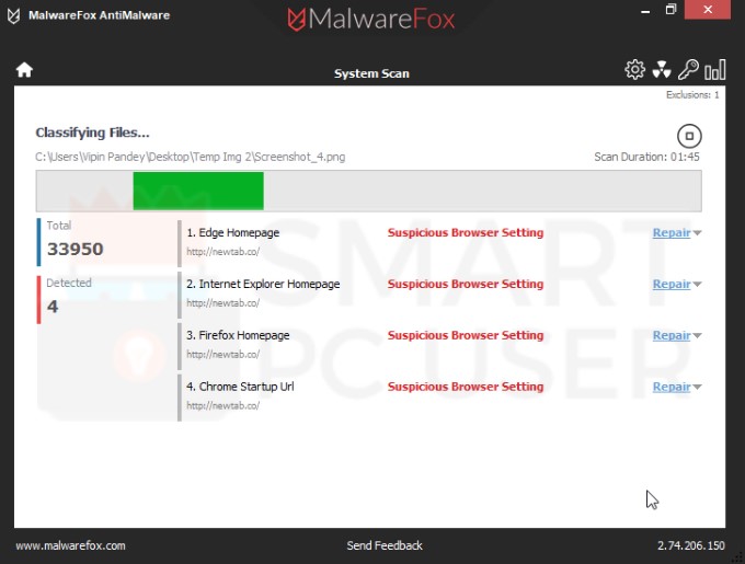 Newtab.co Extension Scan Results Newtab.co Extension Scan Results