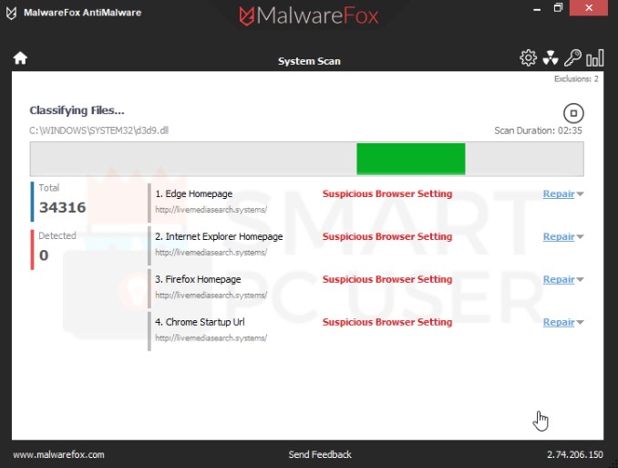 Livemediasearch.systems Scan Results Livemediasearch.systems Scan Results