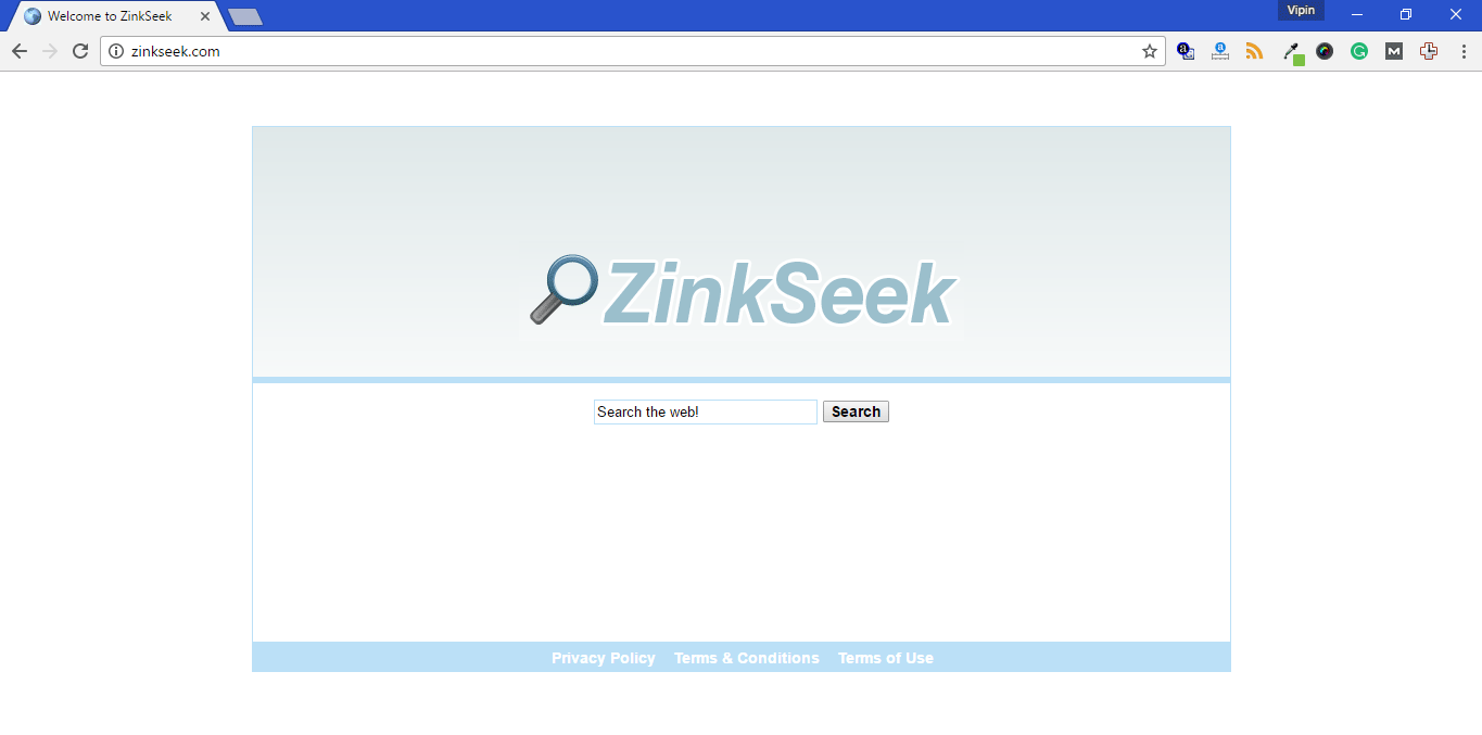 Zinkseek.com Hijacker Removal Guide