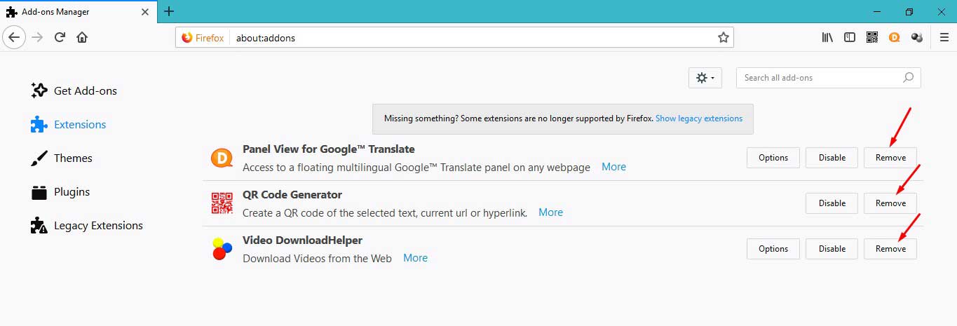 Remove Unwanted Extension from Firefox 3