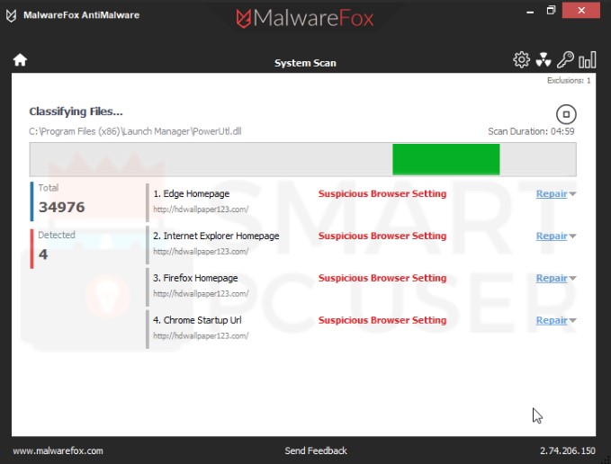 HDWallpaper123 com Detection