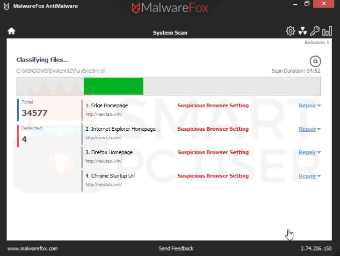 NewTab.win Detection