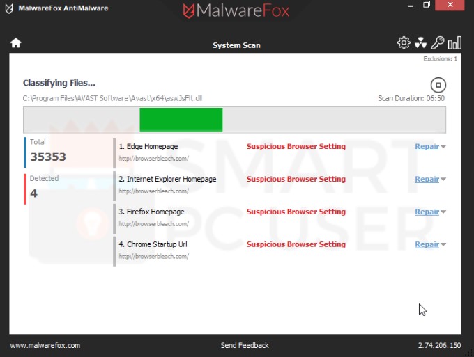 BrowserBleach.com Detection