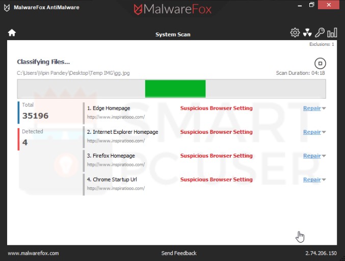 Inspiratiooo.com Detection