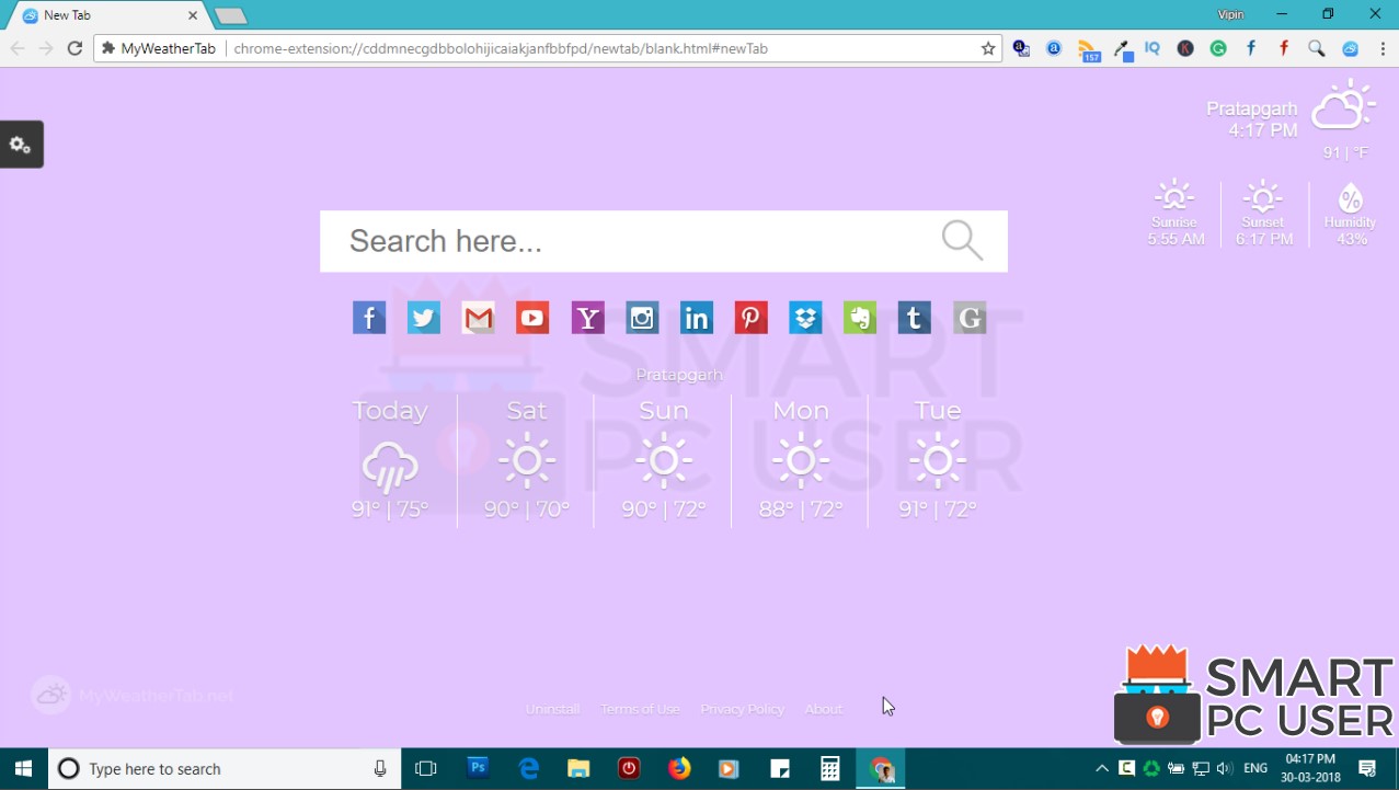 How to Remove MyWeatherTab Extension