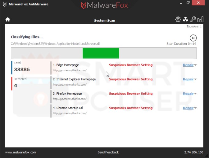 Go.mennythanks.com Scan Results