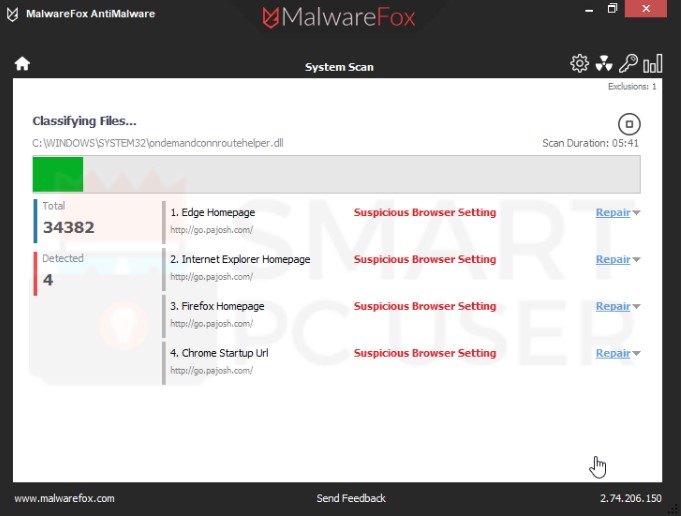 Go.pajosh.com Scan Results