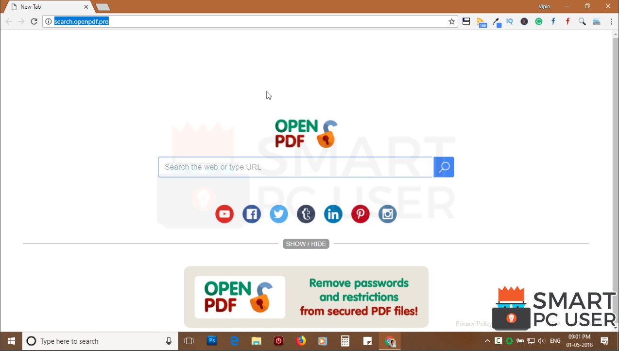 Desinstalar Search.openpdf.pro Hijacker de All Browsers