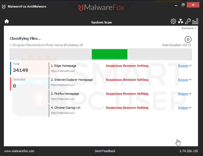 Mitewerbi.pw Scan Results