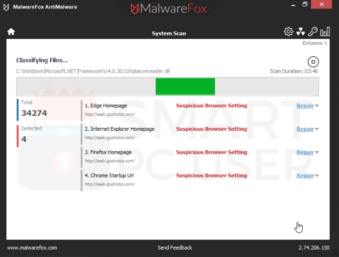 Seek.gophotoz.com Scan Results