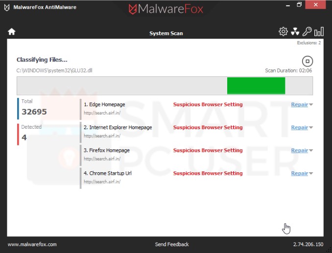 Search.airf.in Scan Result