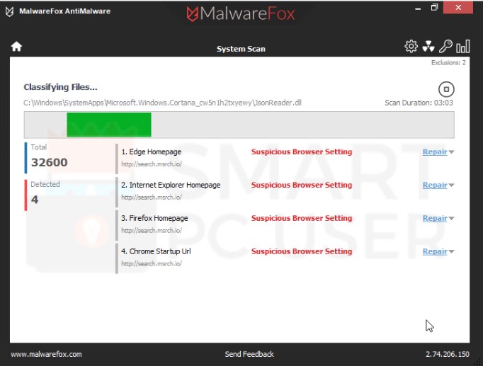 Search.msrch.io Scan Result