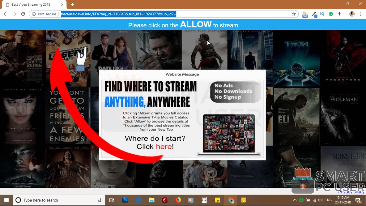 How to Remove Becausaldevel.info Pop-up