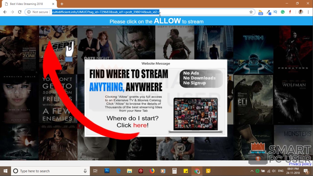 How to Remove Cultidifficient.info Pop-up