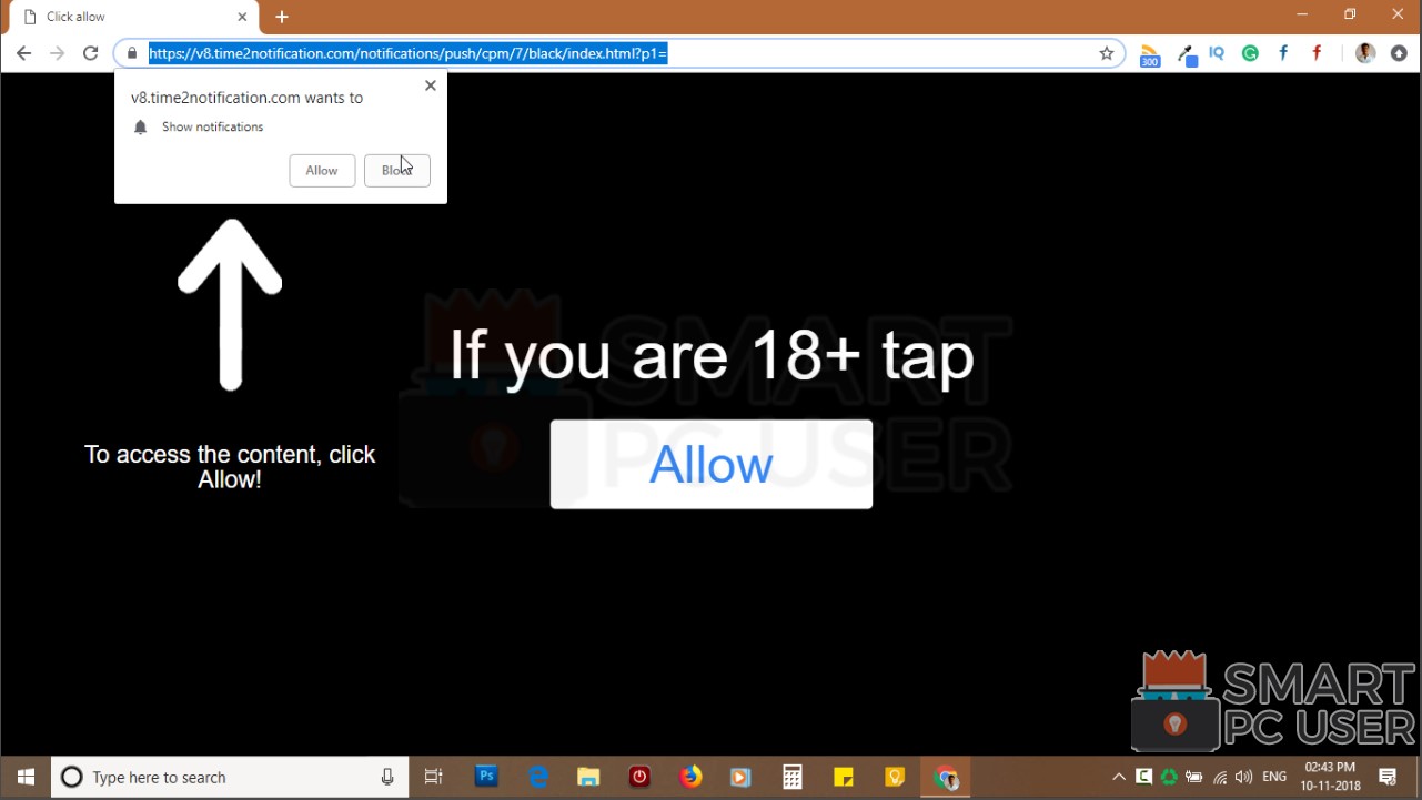 How to remove Time2notification.com Pop-up