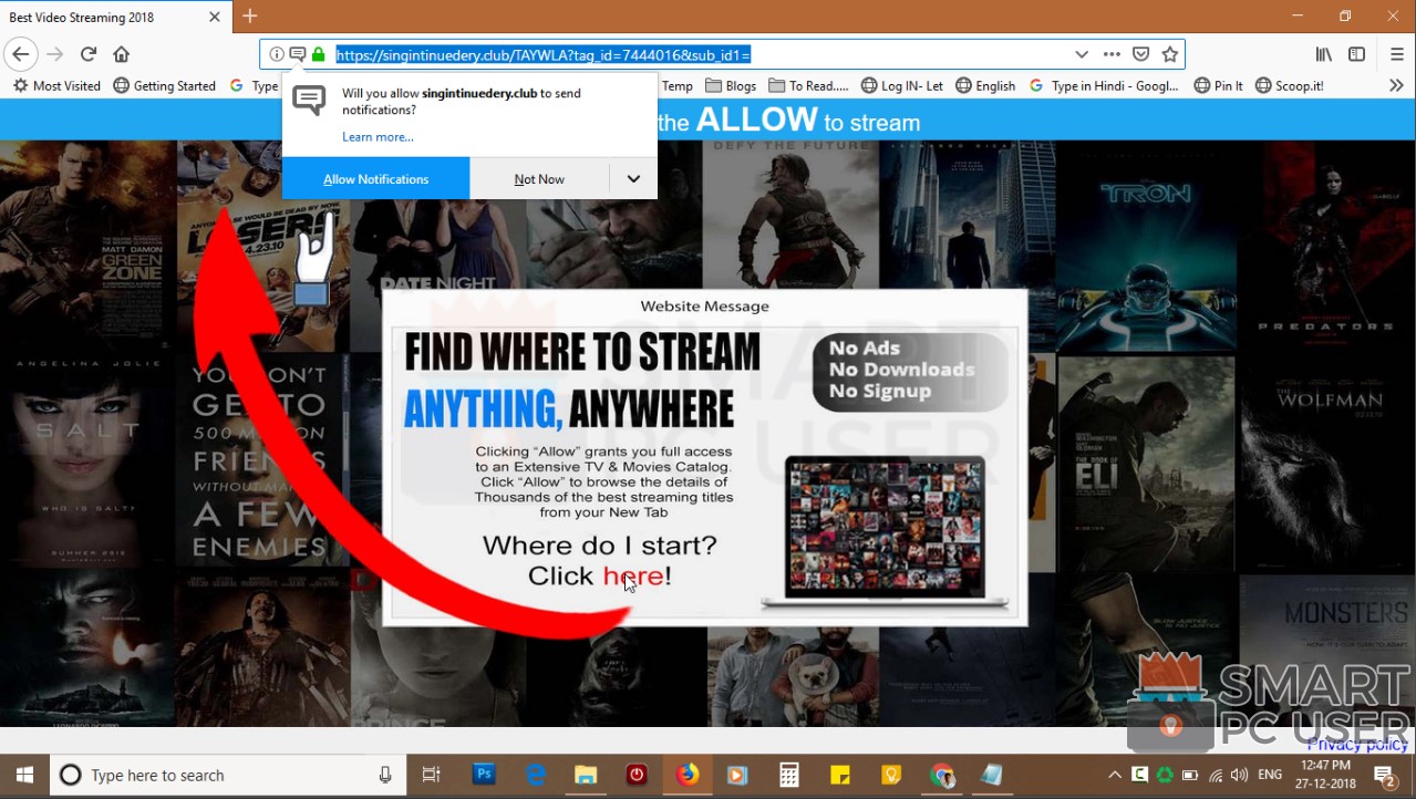 How to Remove Singintinuedery.club Pop-up