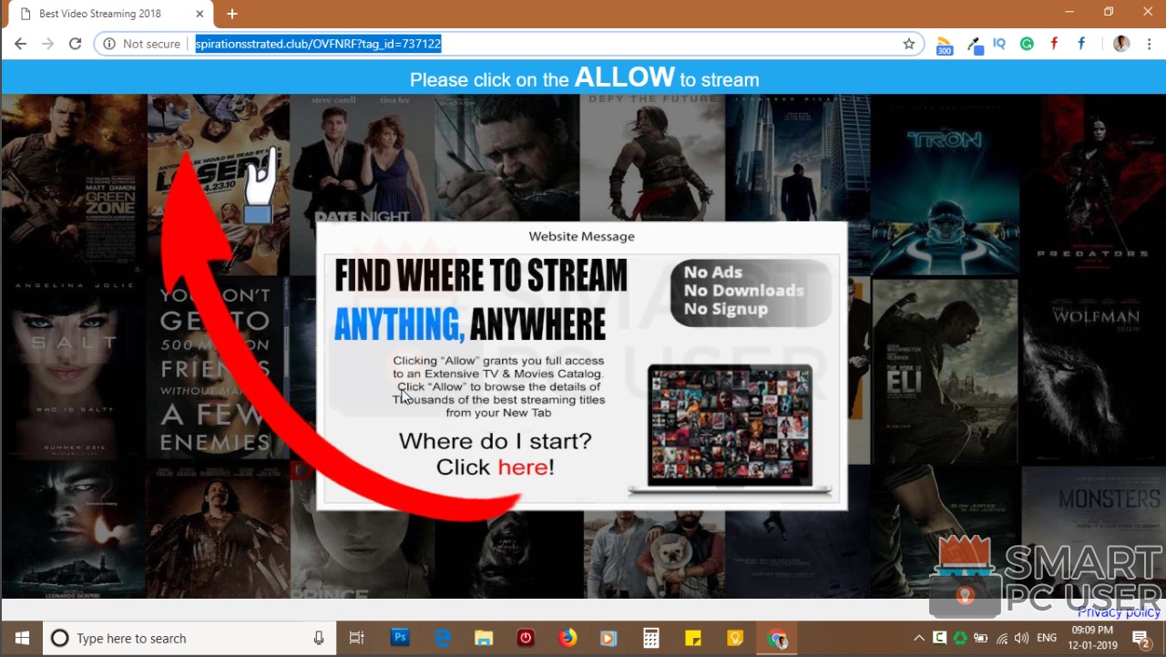 How to Remove Spirationsstrated.club Pop-up