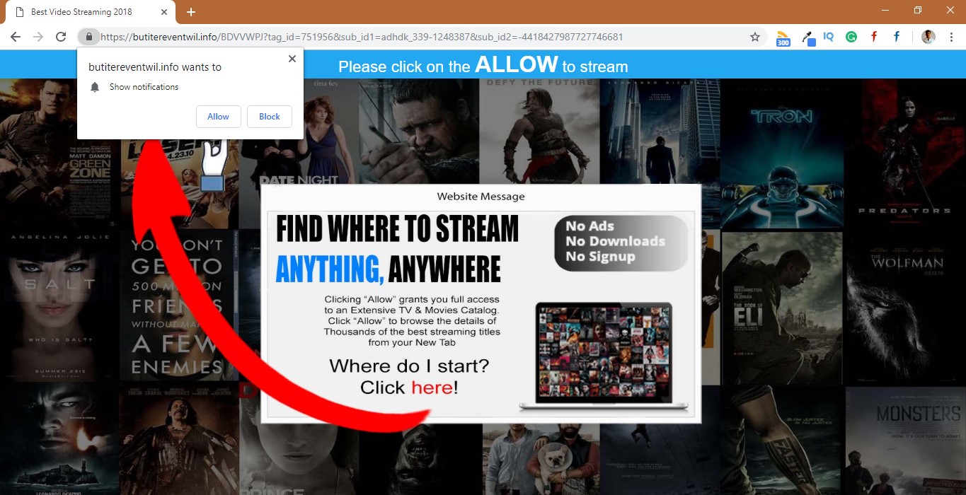How to Remove Butitereventwil.info Pop-up