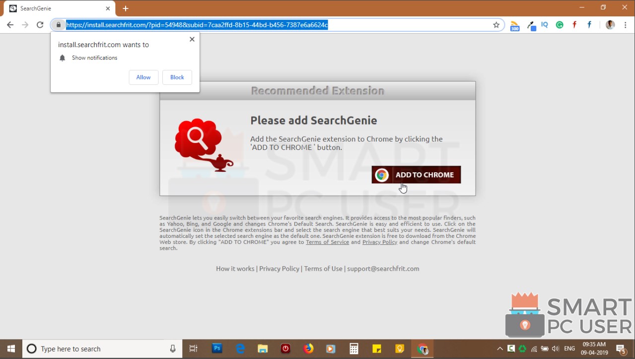 How to Remove Searchfrit.com Pop-up