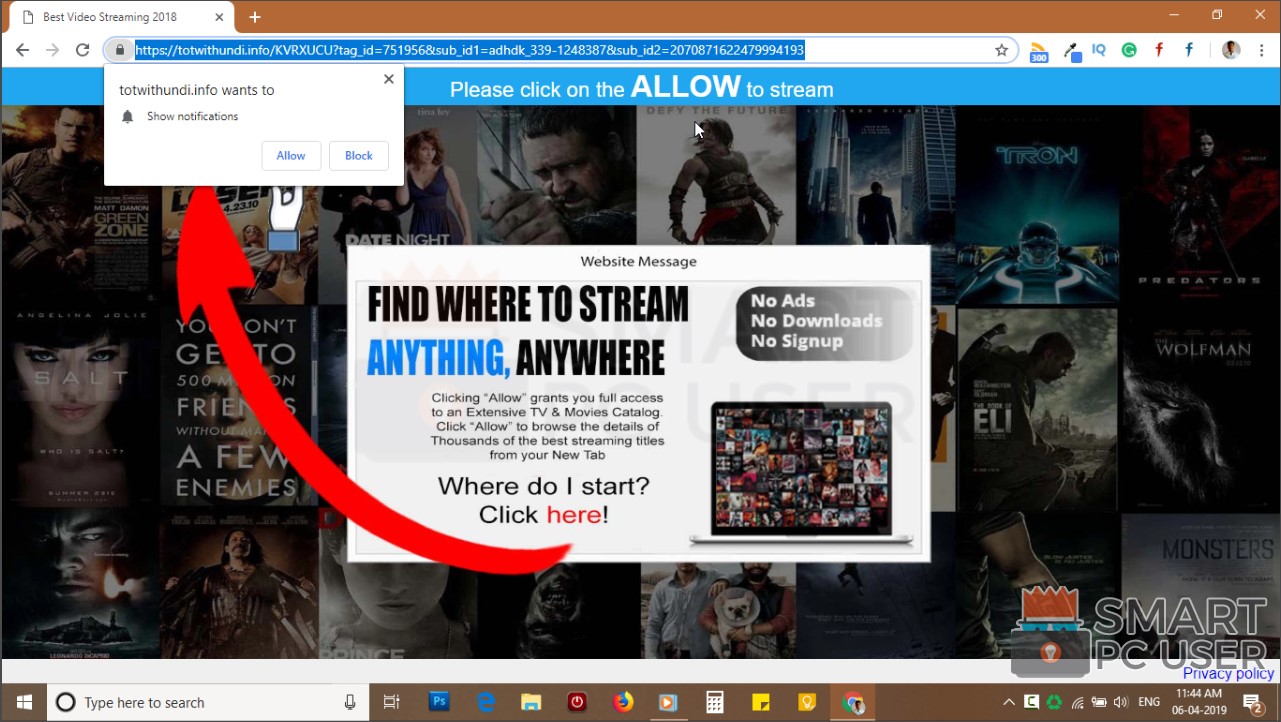 How to Remove Totwithundi.info Pop-up