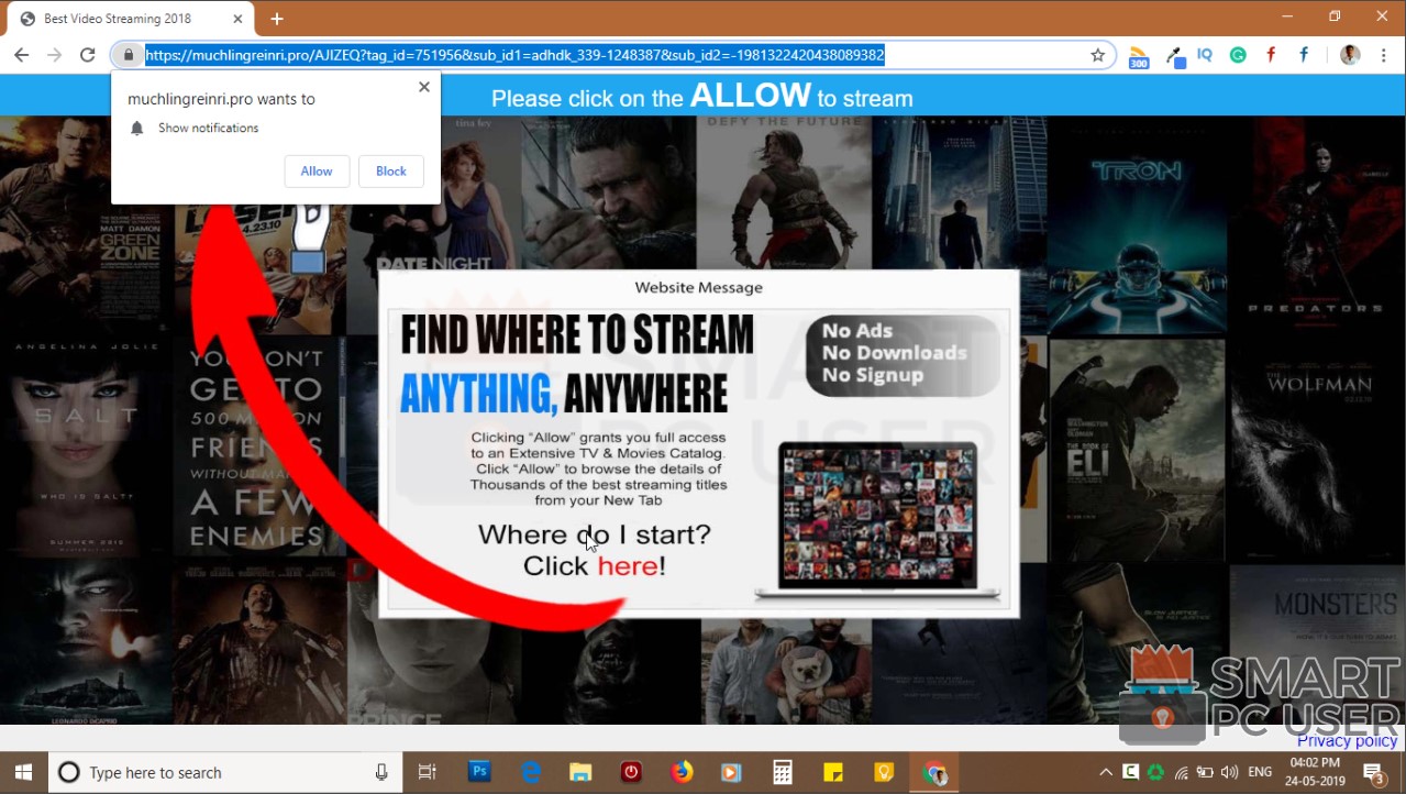 How to Remove Muchlingreinri.pro Pop-up