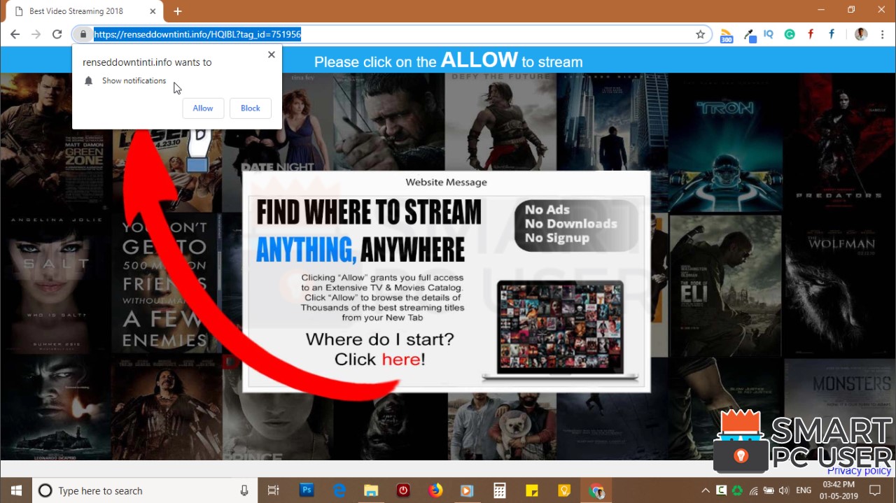 How to Remove Renseddowntinti.info Pop-up