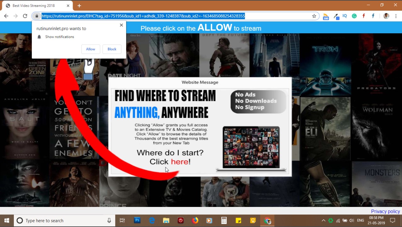 How to Remove Rutinunrinlet.pro Pop-up