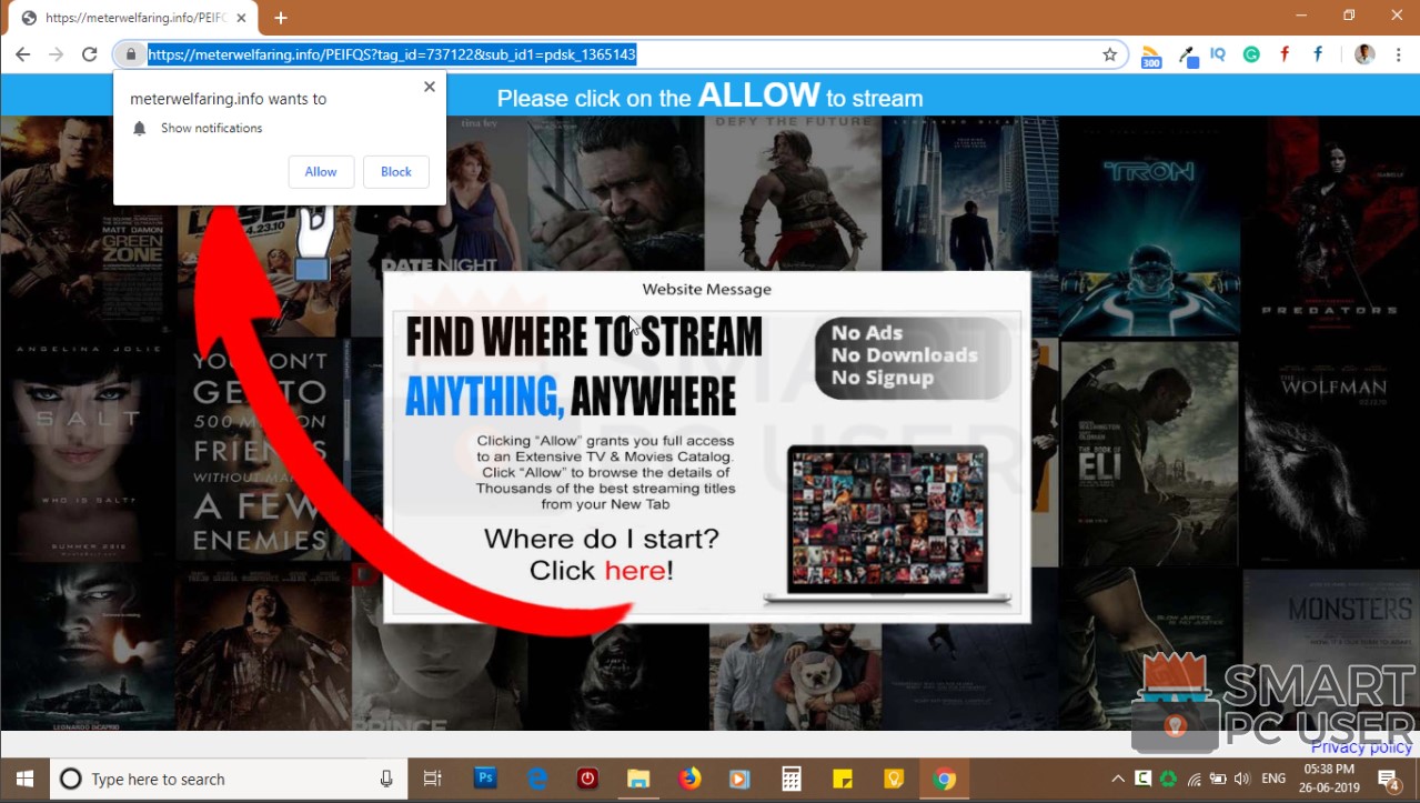 How to Remove Meterwelfaring.info Pop-up