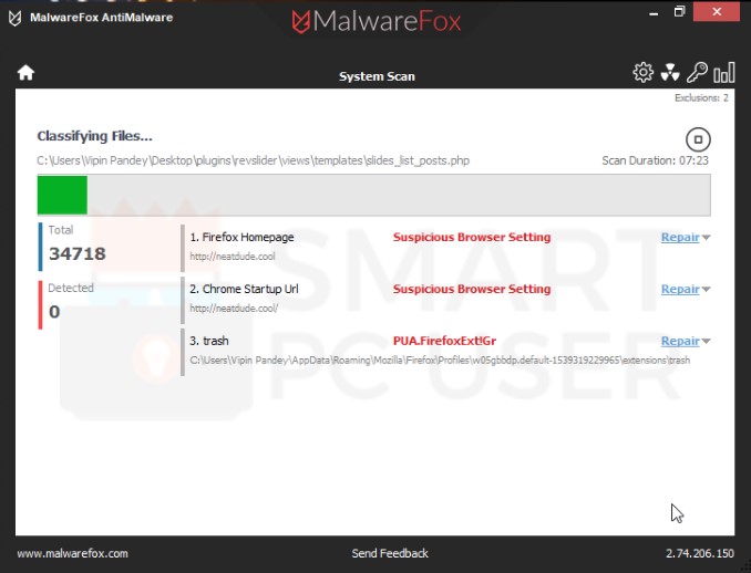 Neatdude.cool Redirect Detection