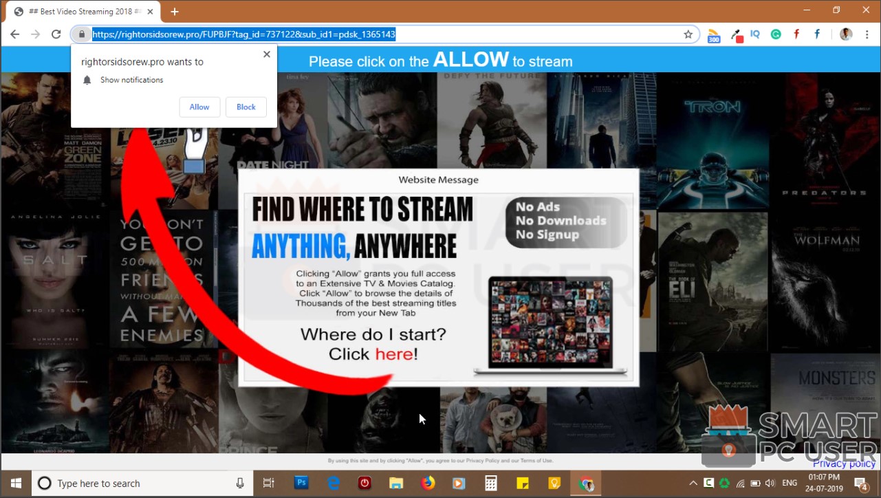 How to Remove Rightorsidsorew.pro Pop-up