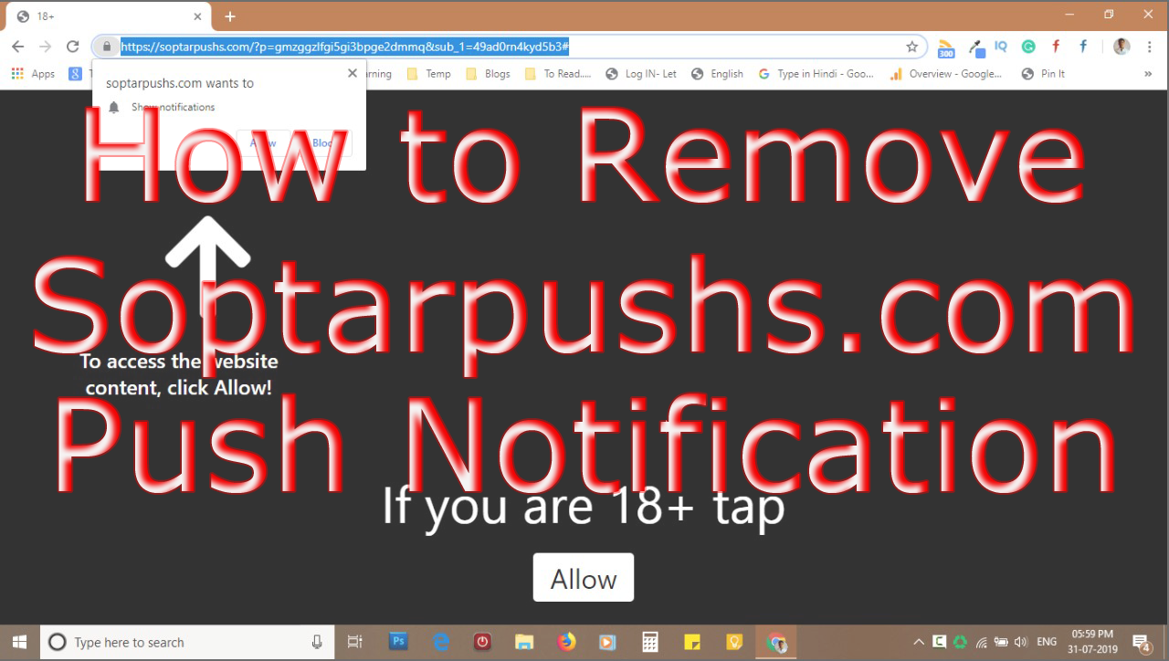 How to Remove Soptarpushs.com Pop-up