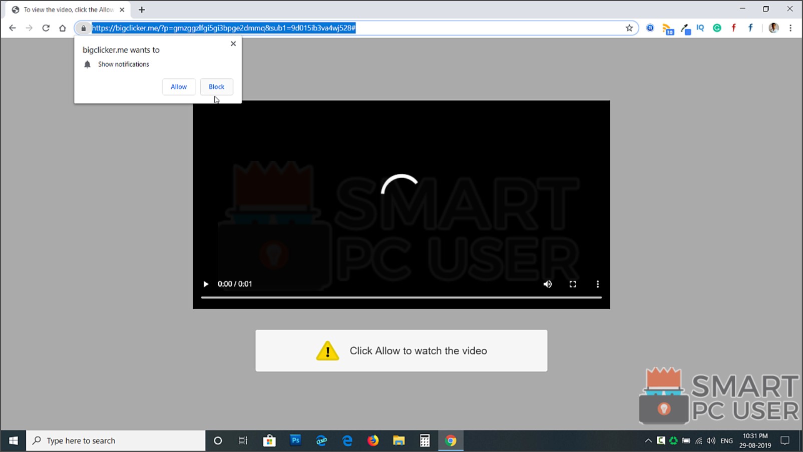 How to Remove Bigclicker.me Pop-up