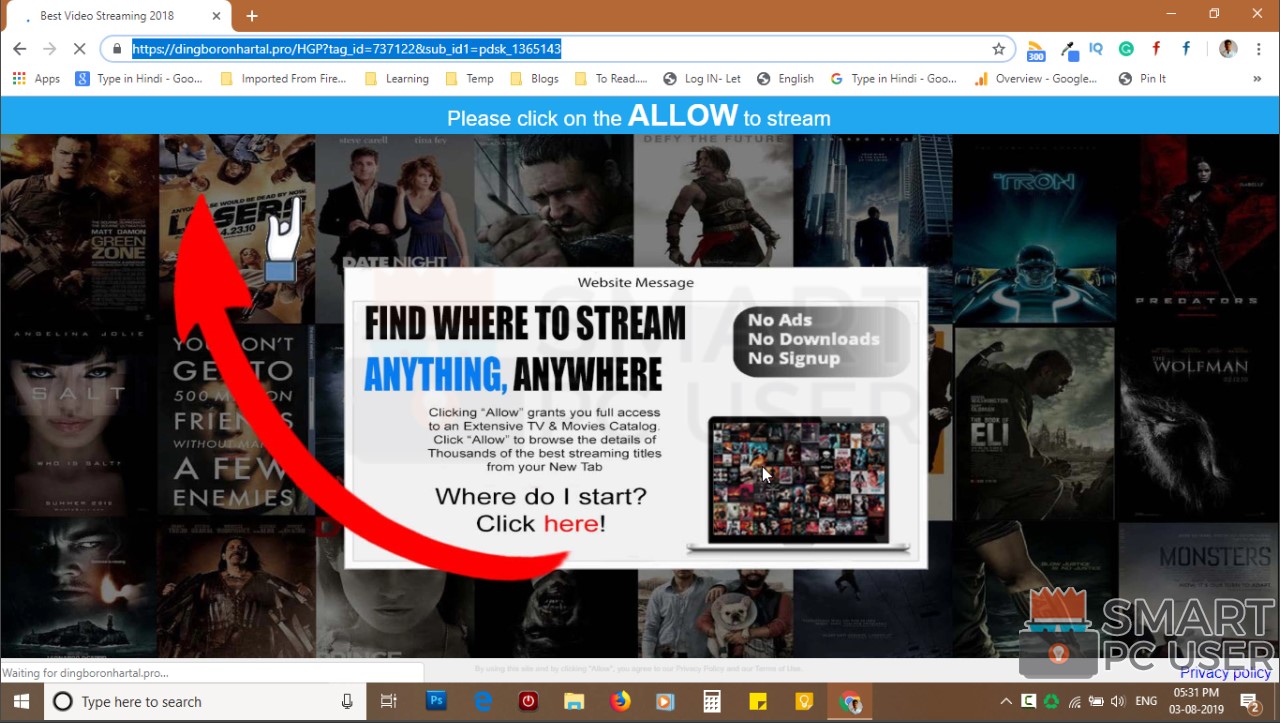 How to Remove Dingboronhartal.pro Pop-up