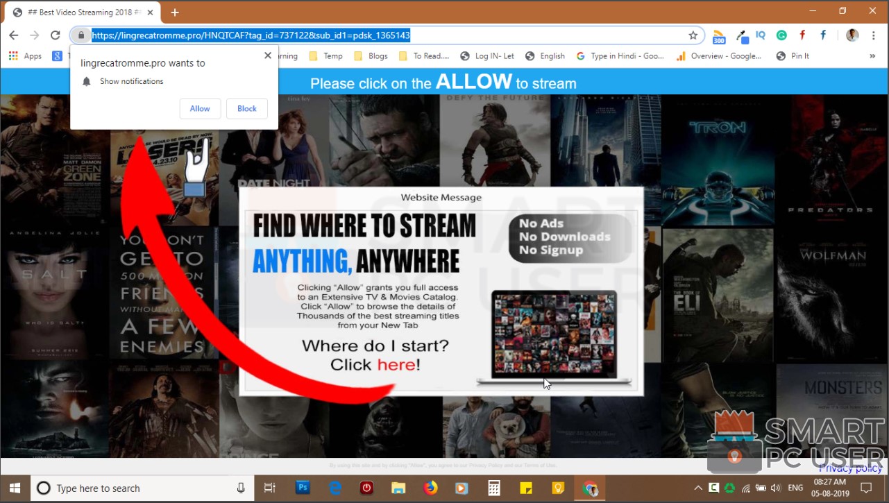 How to Remove Lingrecatromme.pro Pop-up