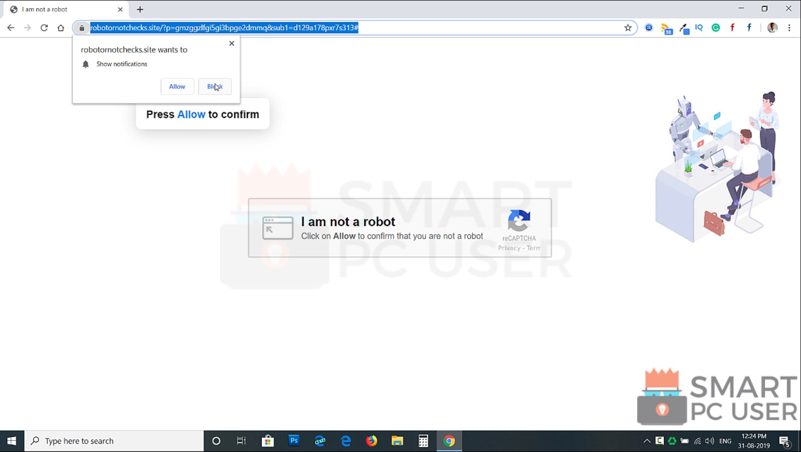 How to Remove Robotornotchecks.site Pop-up