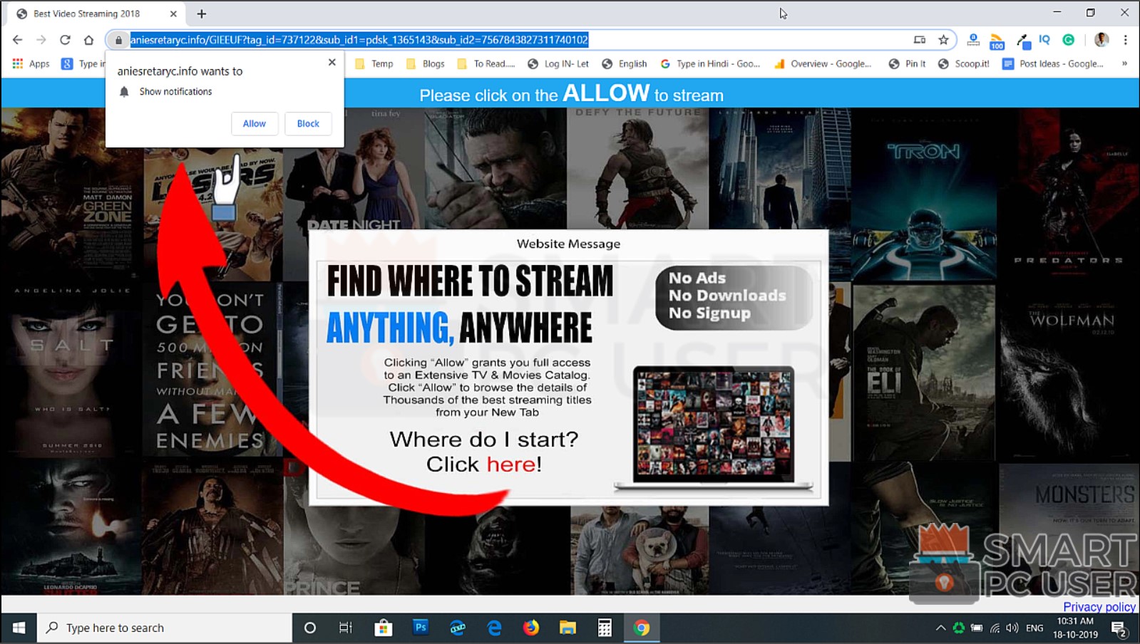How to Remove Aniesretaryc.info Pop-up