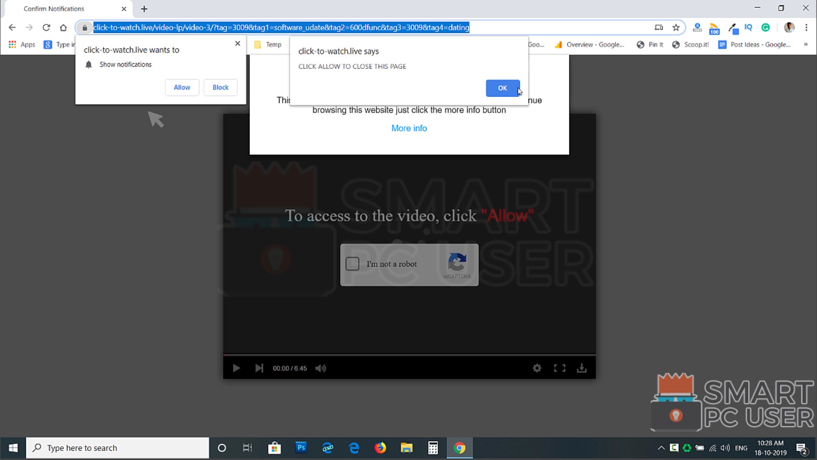 How to Remove Click-to-watch.live Pop-up