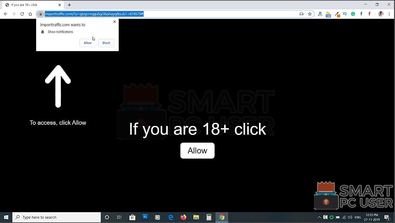 How to Remove Importtraffic.com Pop-up