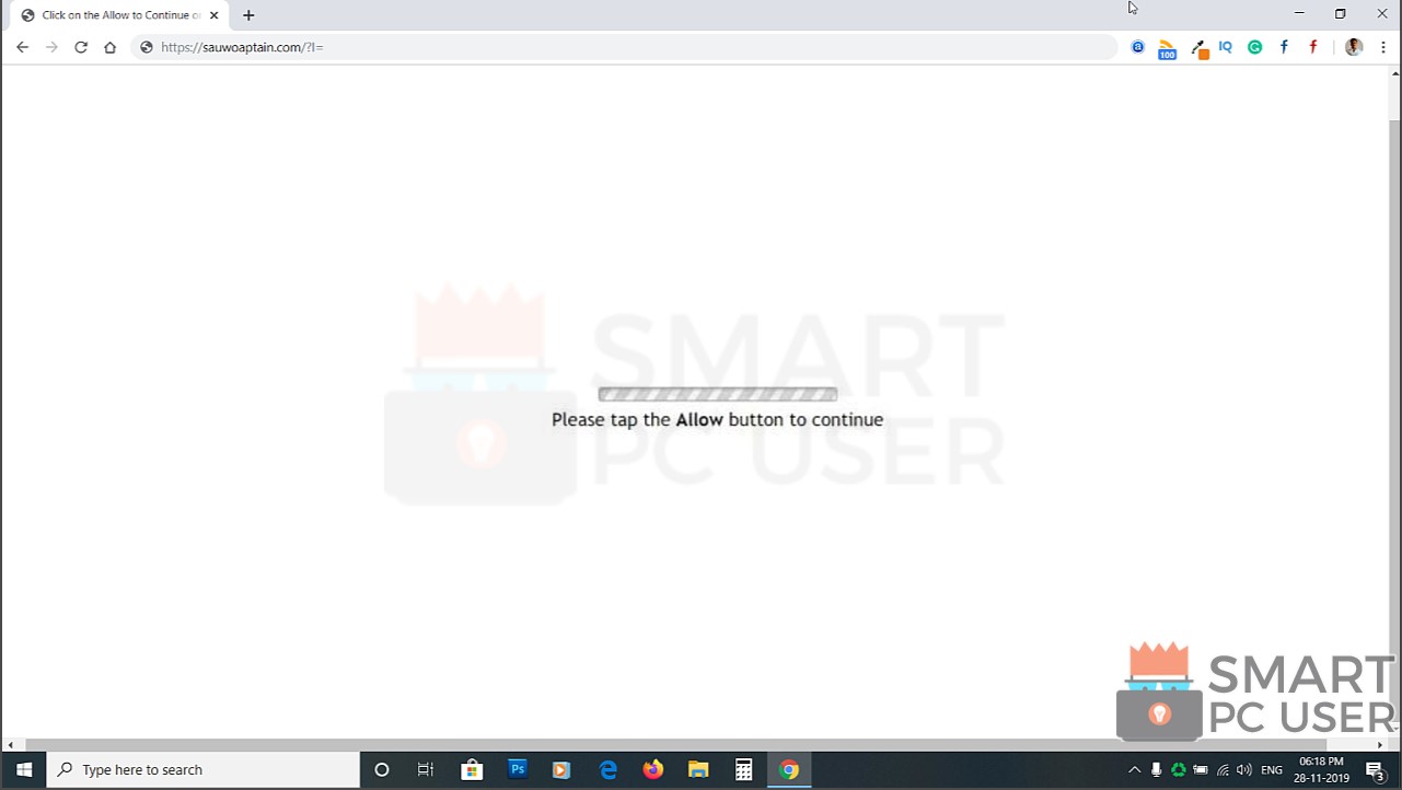 How to Remove Sauwoaptain.com Pop-up