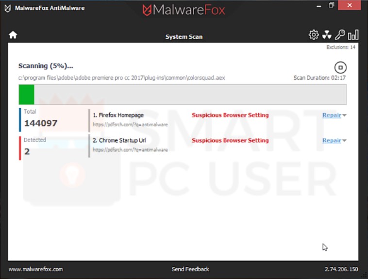 How to Remove Pdfsrch.com Redirect