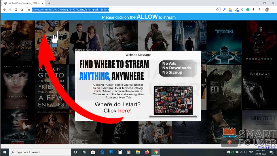 How to Remove Dreviousform.info Pop-up