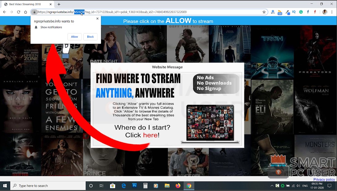How to Remove Ngreprivatebe.info Pop-up