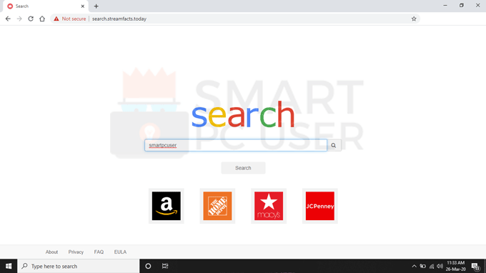 Get rid of stream facts browser hijacker
