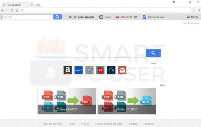 Easy File Converter New Tab