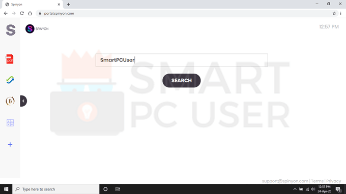 Spinyon browser hijacker