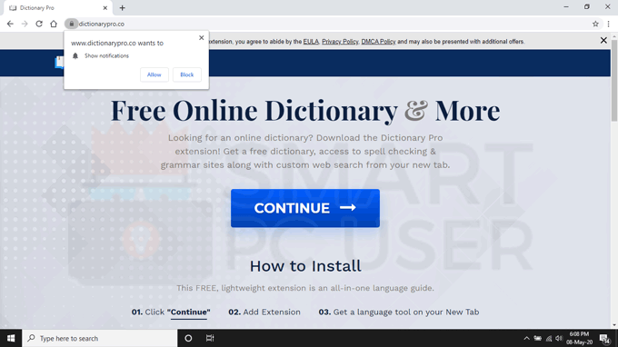 Remove DictionaryPro Browser Hijacker 