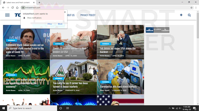 Delete Initiatefresh.com Redirects