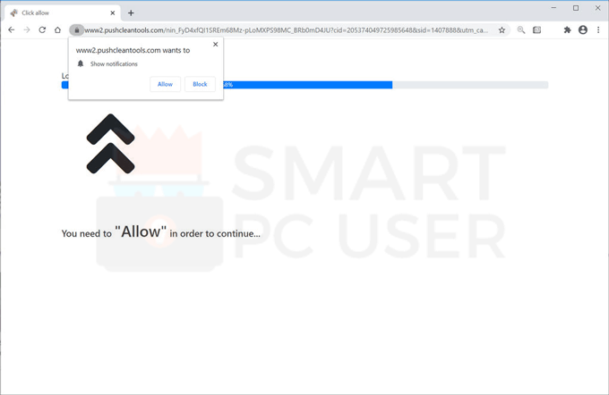 Remove Pushcleantools.com Pop-up
