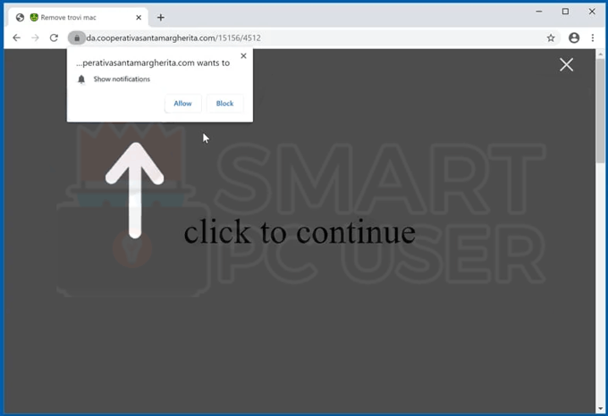 Remove Cooperativasantamargherita.com Pop-ups